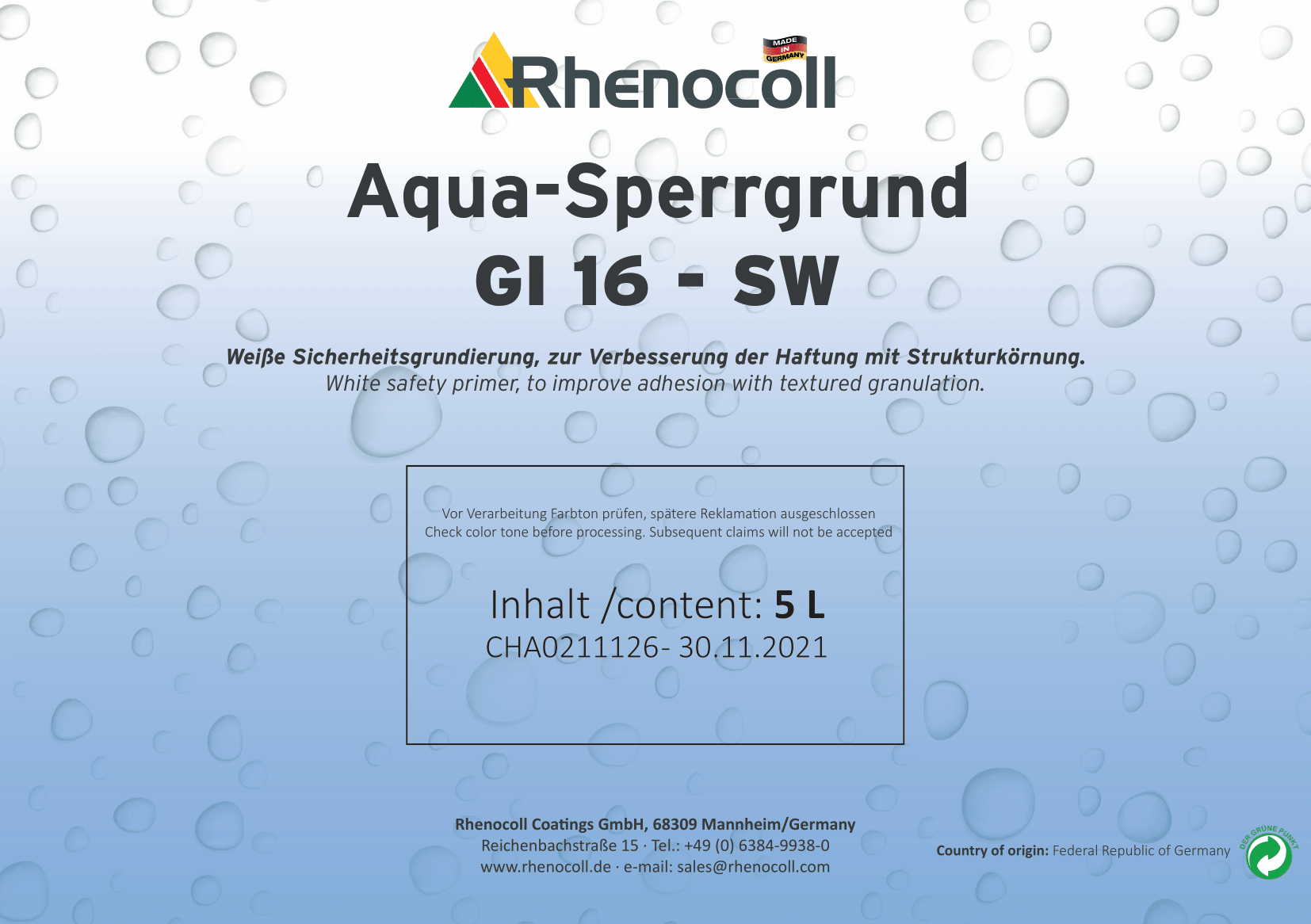 Aqua Sperrgrund GI 16 - SW